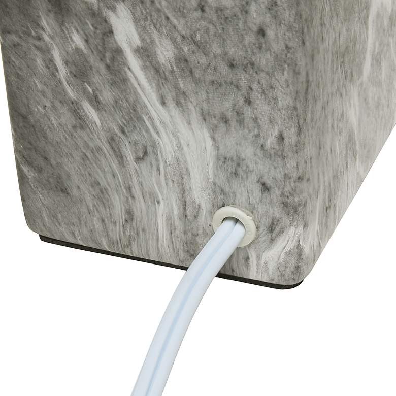 Image 6 Simple Designs 11 3/4" High Petite Black Marble Ceramic Table Lamp more views