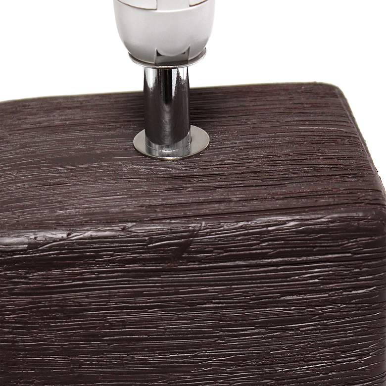 Image 5 Simple Designs 11 3/4 inch High Petite Brown Faux Stone Table Lamp more views