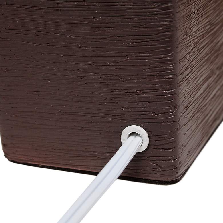 Image 6 Simple Designs 11 3/4" High Petite Brown Faux Stone Table Lamp more views