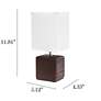 Simple Designs 11 3/4" High Petite Brown Faux Stone Table Lamp