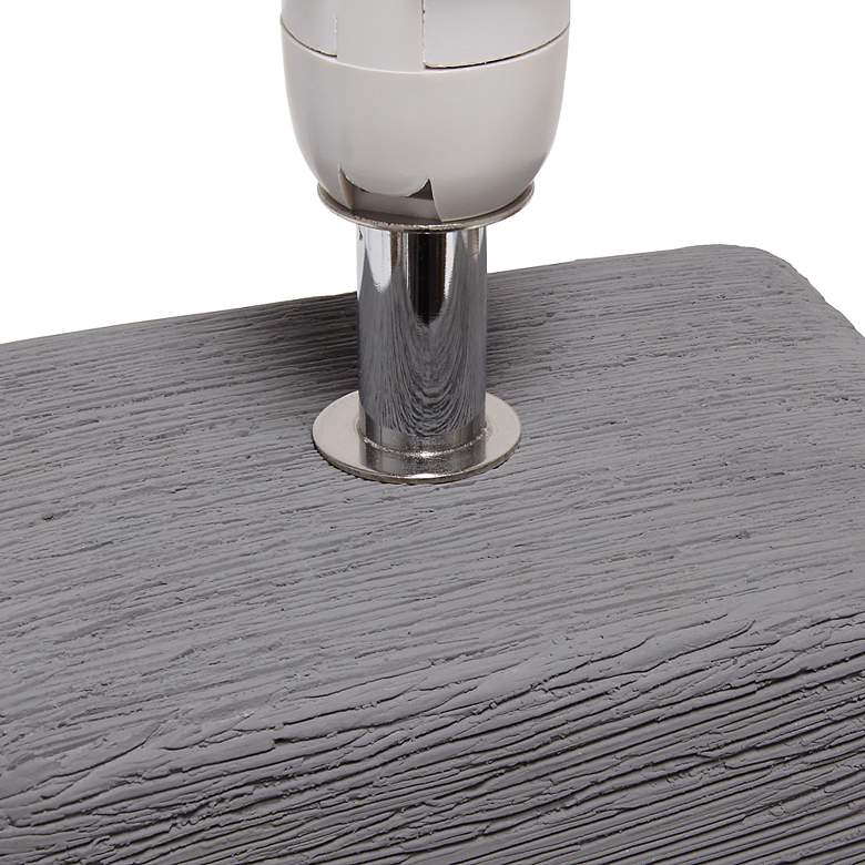 Image 5 Simple Designs 11 3/4 inch High Petite Gray Faux Stone Table Lamp more views