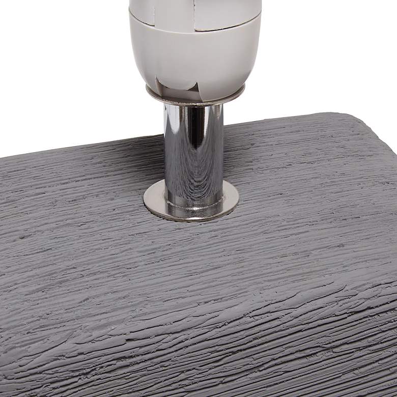 Image 5 Simple Designs 11 3/4" High Petite Gray Faux Stone Table Lamp more views