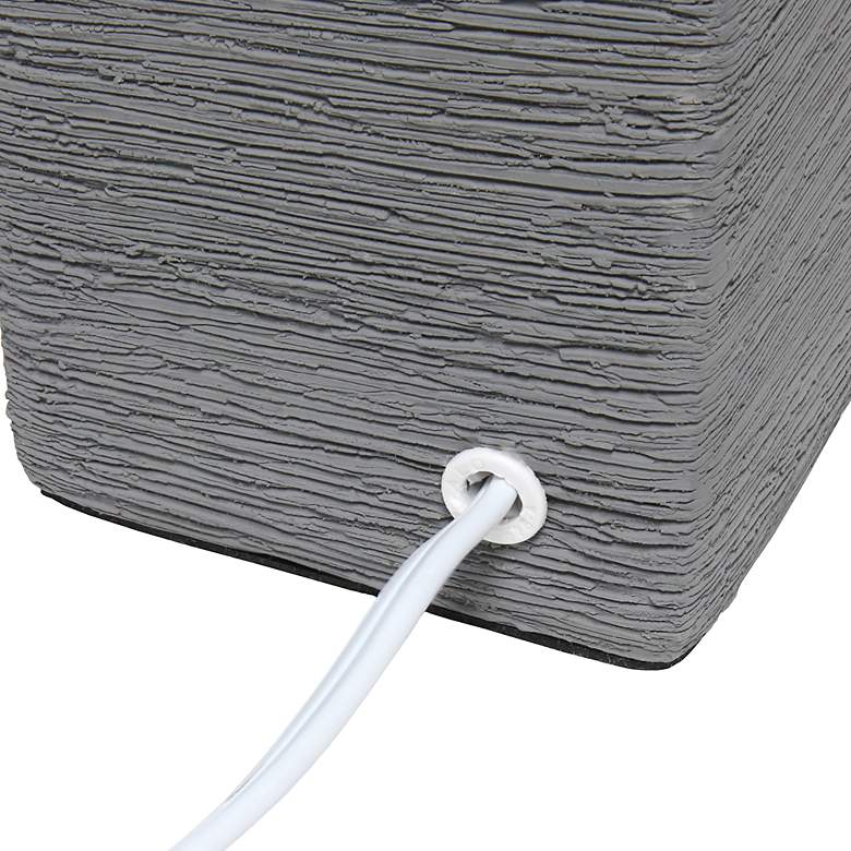 Image 6 Simple Designs 11 3/4" High Petite Gray Faux Stone Table Lamp more views