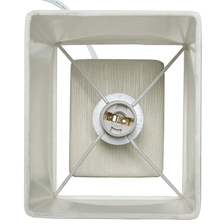 Image 5 Simple Designs 11 3/4" High Petite Off-White Faux Stone Table Lamp more views