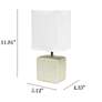 Simple Designs 11 3/4" High Petite Off-White Faux Stone Table Lamp
