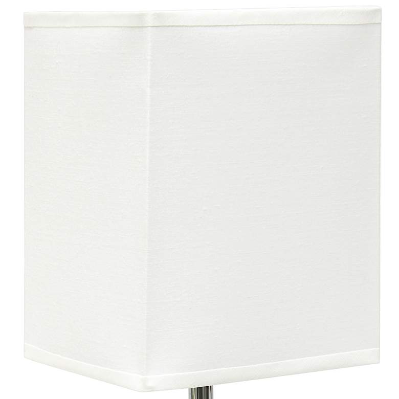 Image 3 Simple Designs 11 3/4 inch Petite White Marble Ceramic Table Lamp more views