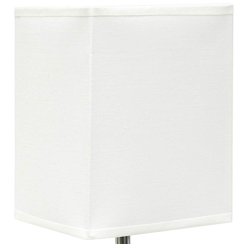 Image 3 Simple Designs 11 3/4" Petite White Marble Ceramic Table Lamp more views