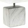 Simple Designs 11 3/4" Petite White Marble Ceramic Table Lamp