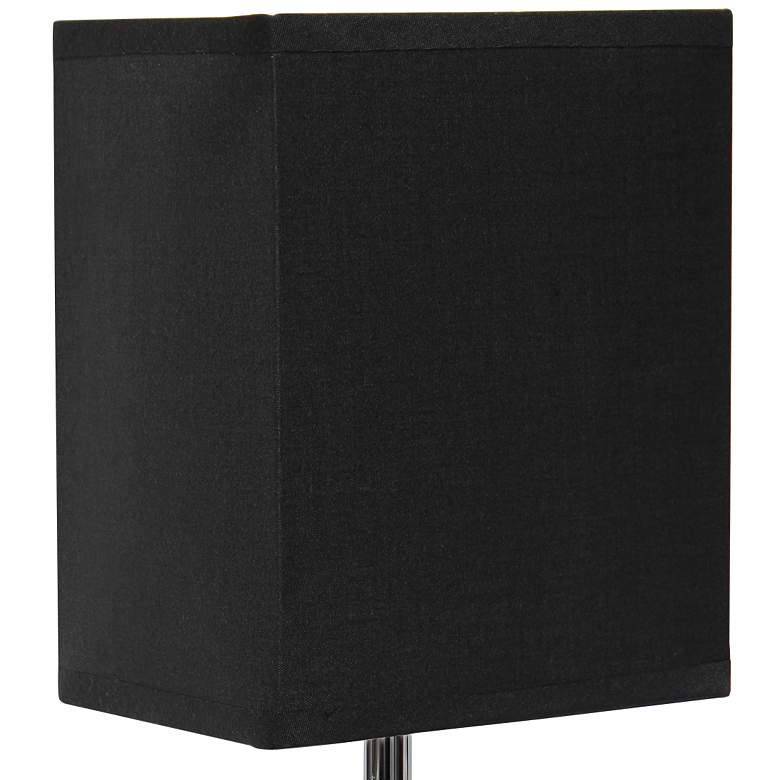 Image 3 Simple Designs 11 3/4"H Black Marble Ceramic Table Lamp w/ Black Shade more views