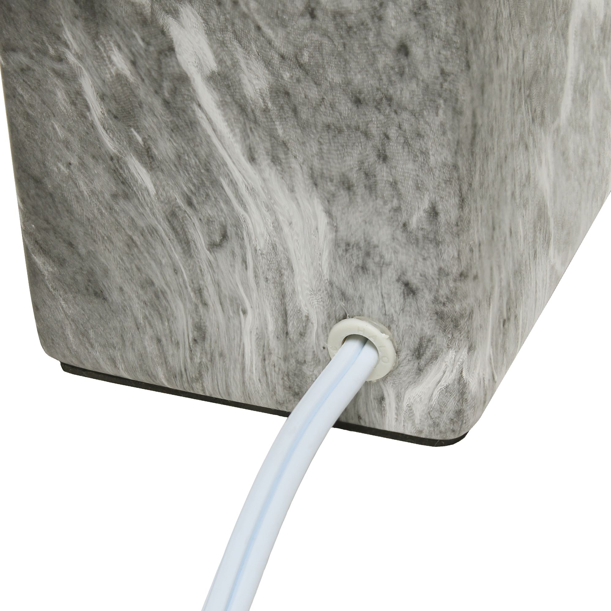 Simple Designs 11 3/4"H Black Marble Ceramic Table Lamp w/ Black Shade