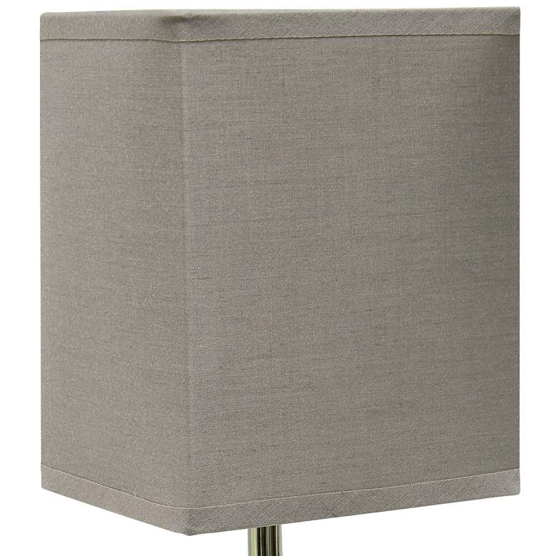 Image 3 Simple Designs 11 3/4"H Off-White Faux Stone Table Lamp w/ Gray Shade more views