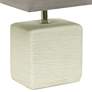 Simple Designs 11 3/4"H Off-White Faux Stone Table Lamp w/ Gray Shade