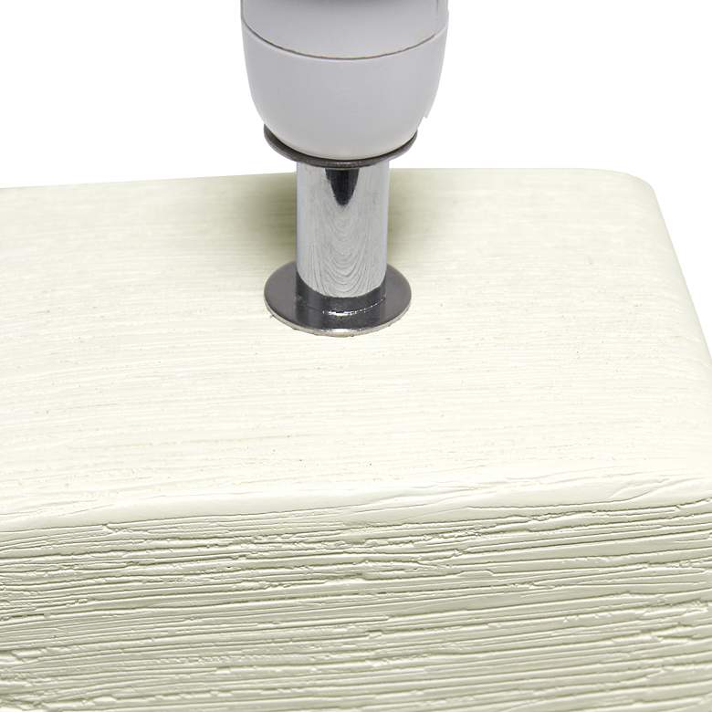 Image 5 Simple Designs 11 3/4"H Off-White Faux Stone Table Lamp w/ Gray Shade more views