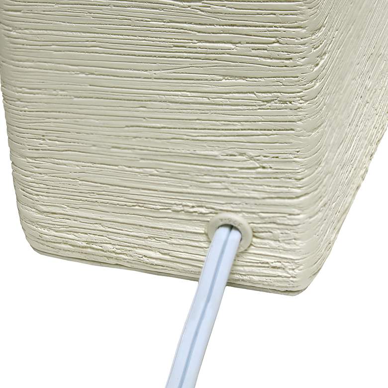 Image 6 Simple Designs 11 3/4"H Off-White Faux Stone Table Lamp w/ Gray Shade more views