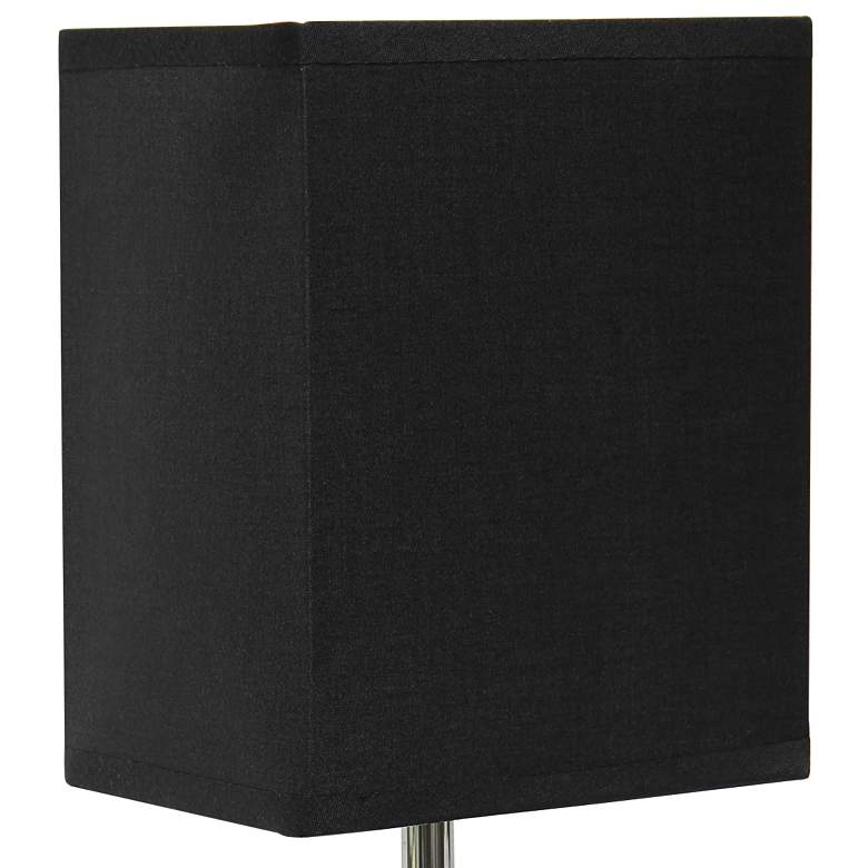 Image 3 Simple Designs 11 3/4"H White Marble Ceramic Table Lamp w/ Black Shade more views