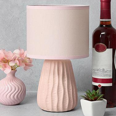 Simple Designs 11" High Pink Pastel Ceramic Accent Table Lamp