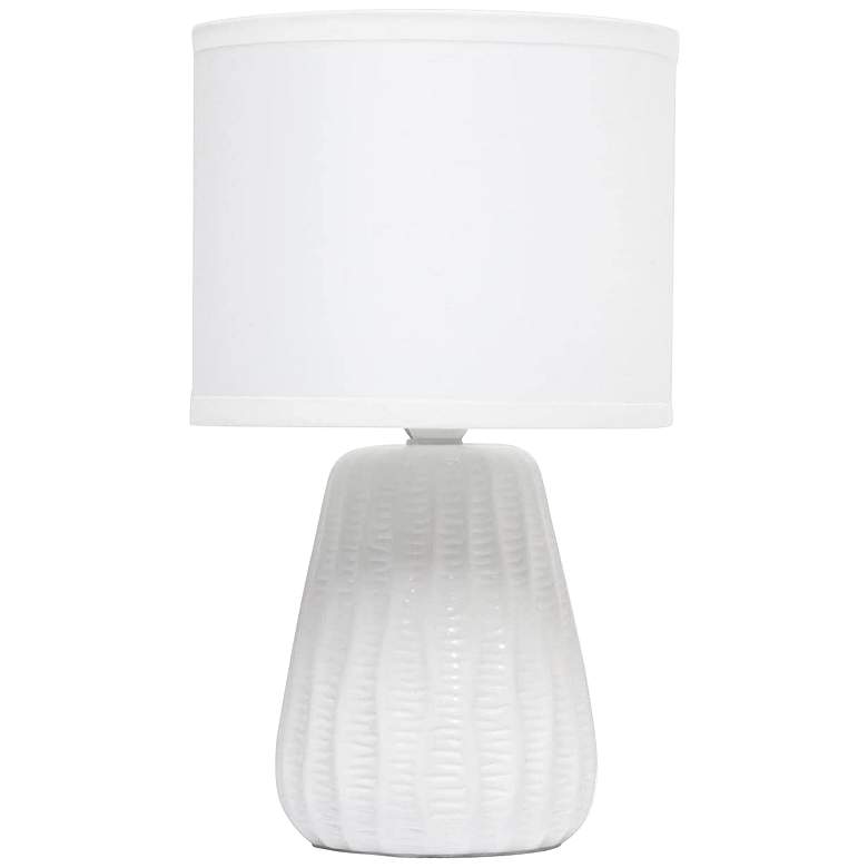 Image 2 Simple Designs 11" High Off-White Pastel Accent Table Lamp