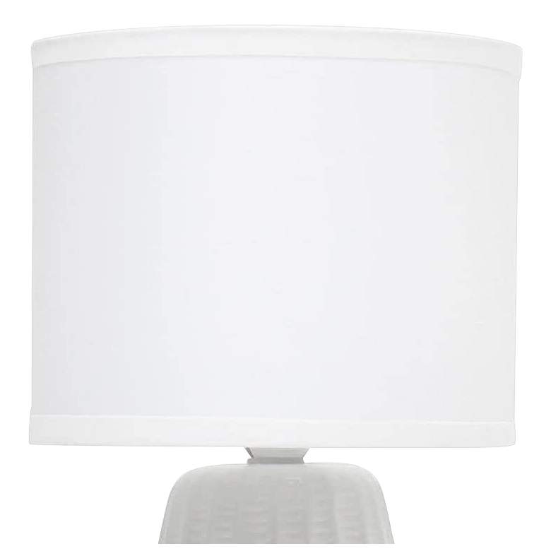 Image 3 Simple Designs 11 inch High Off-White Pastel Accent Table Lamp more views