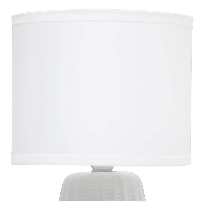 Image 3 Simple Designs 11" High Off-White Pastel Accent Table Lamp more views