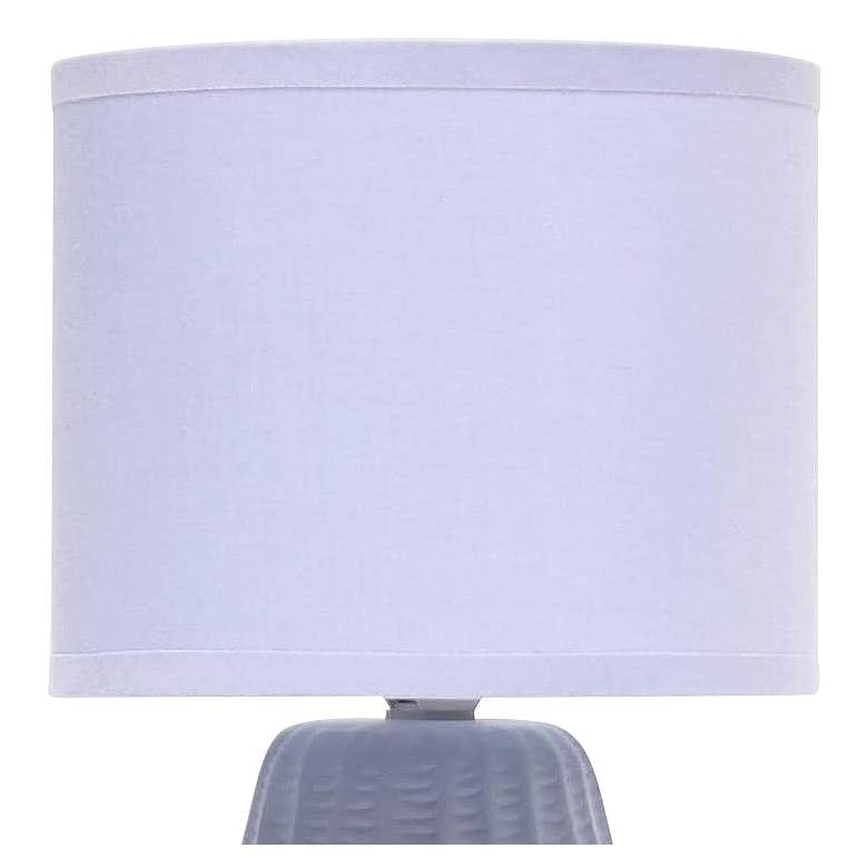 Image 3 Simple Designs 11 inch High Periwinkle Pastel Accent Table Lamp more views
