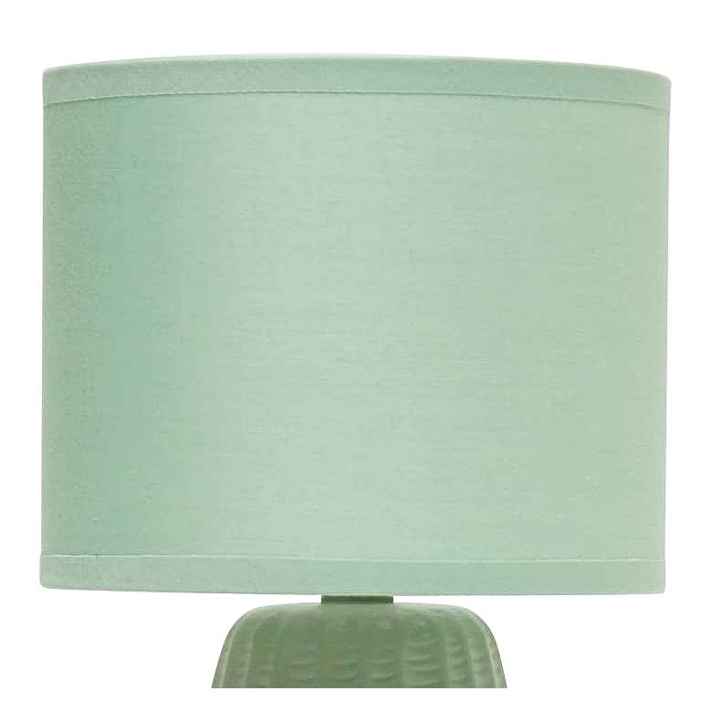 Image 3 Simple Designs 11 inch High Sage Green Pastel Accent Table Lamp more views