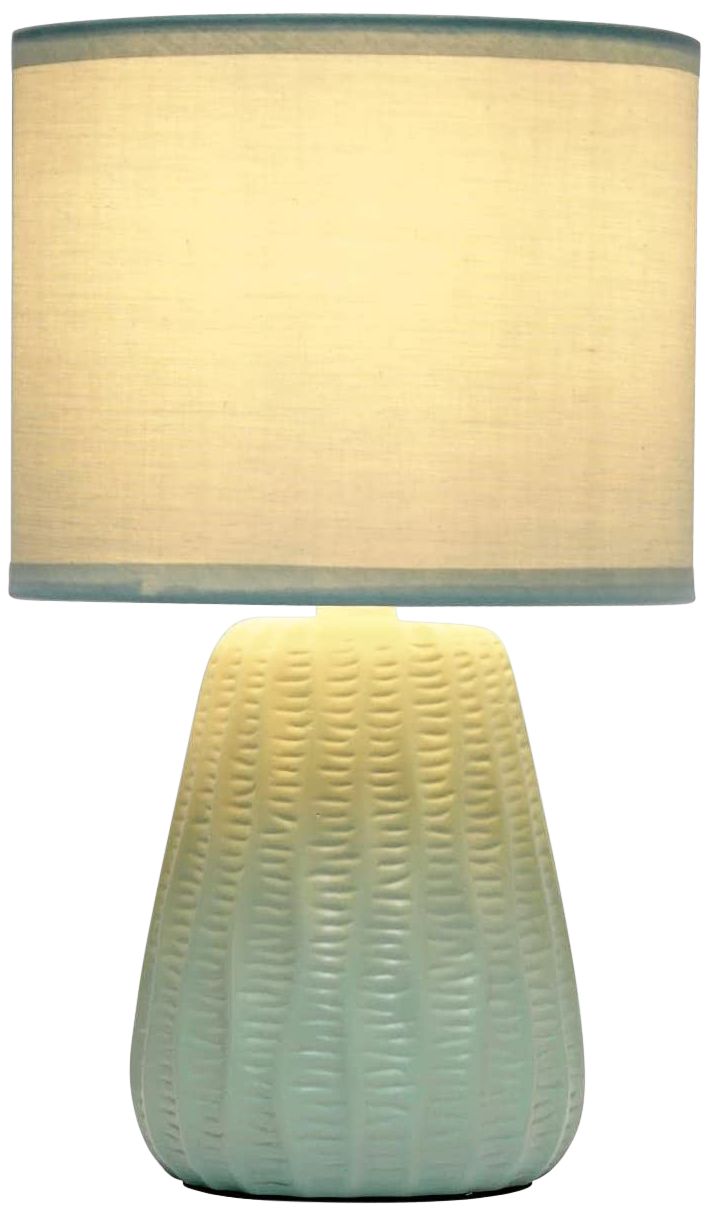 Simple Designs 11" High Sage Green Pastel Accent Table Lamp