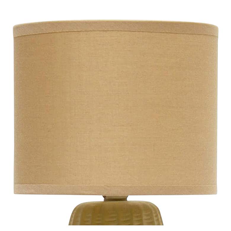 Image 3 Simple Designs 11 inch High Tan Pastel Ceramic Accent Table Lamp more views