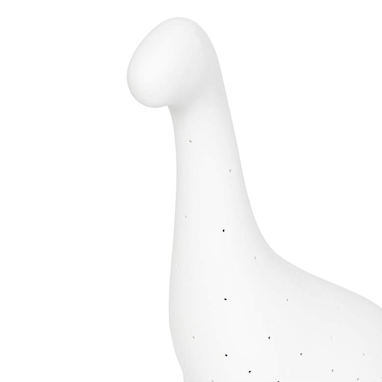 Image 3 Simple Designs 11" High White Porcelain Dinosaur Accent Table Lamp more views