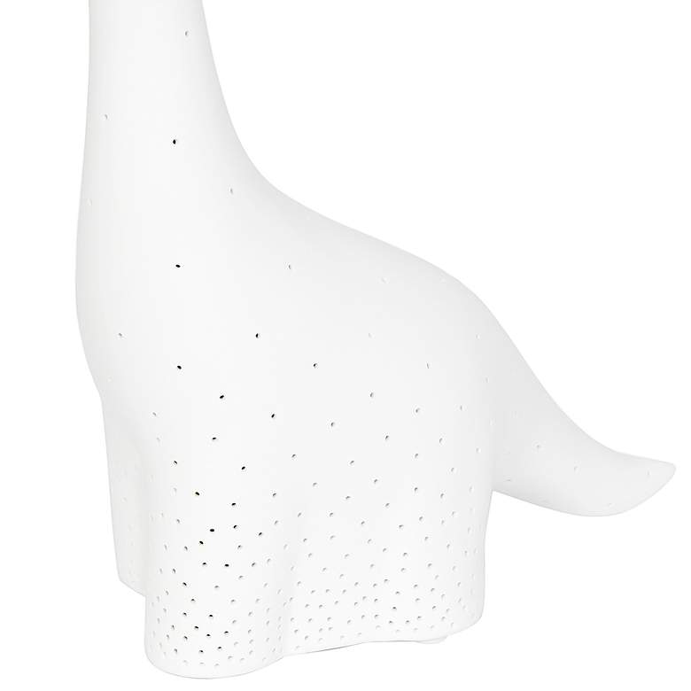 Image 4 Simple Designs 11" High White Porcelain Dinosaur Accent Table Lamp more views