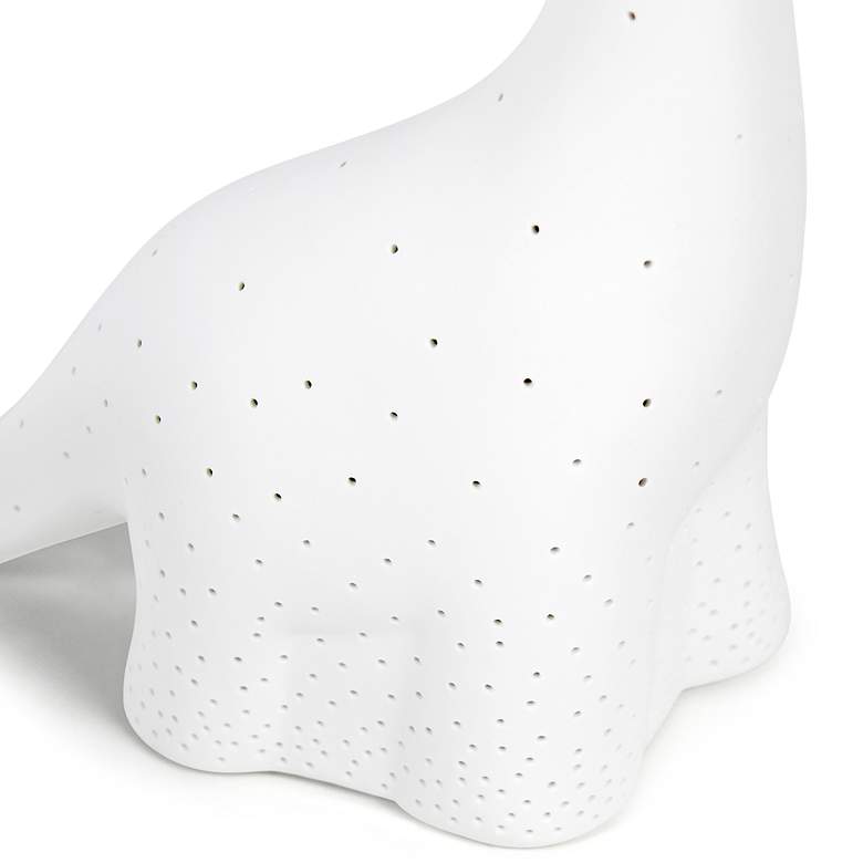 Image 7 Simple Designs 11" High White Porcelain Dinosaur Accent Table Lamp more views