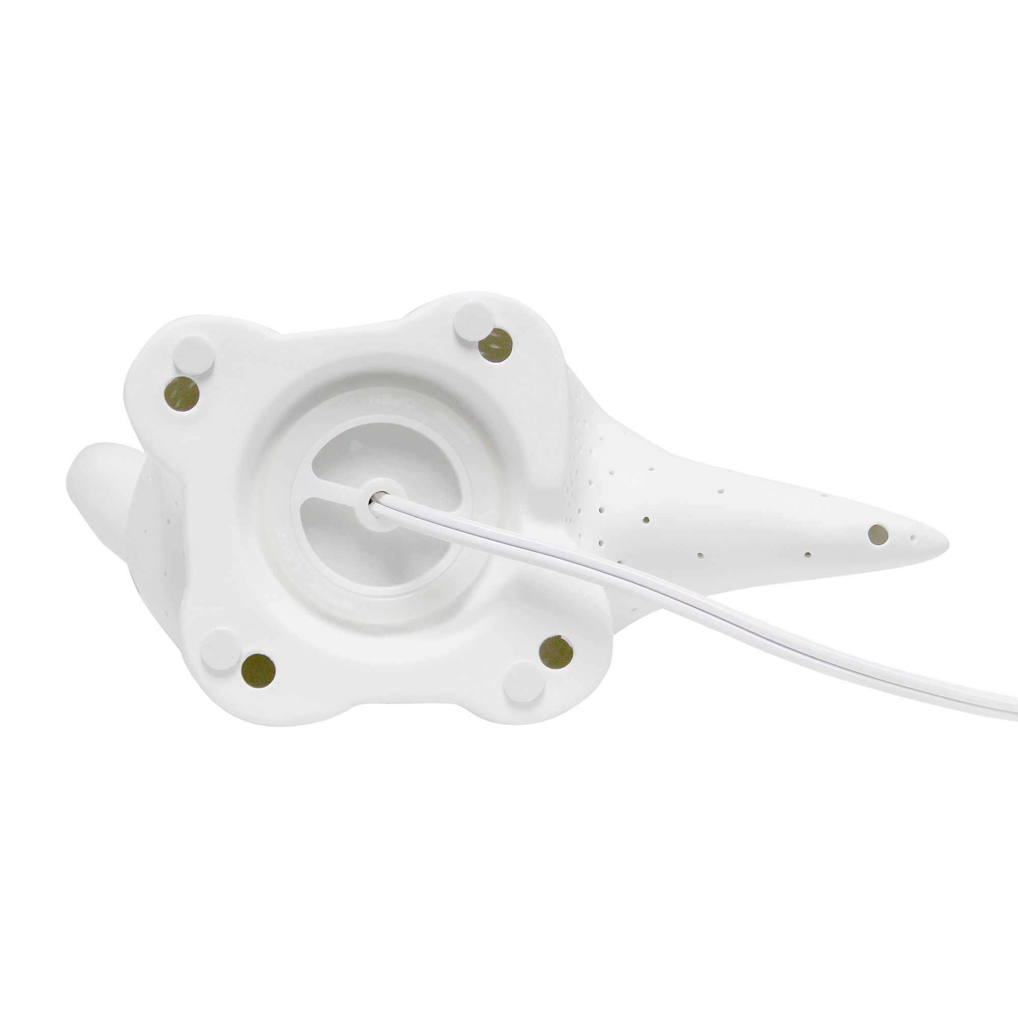 Simple Designs 11" High White Porcelain Dinosaur Accent Table Lamp