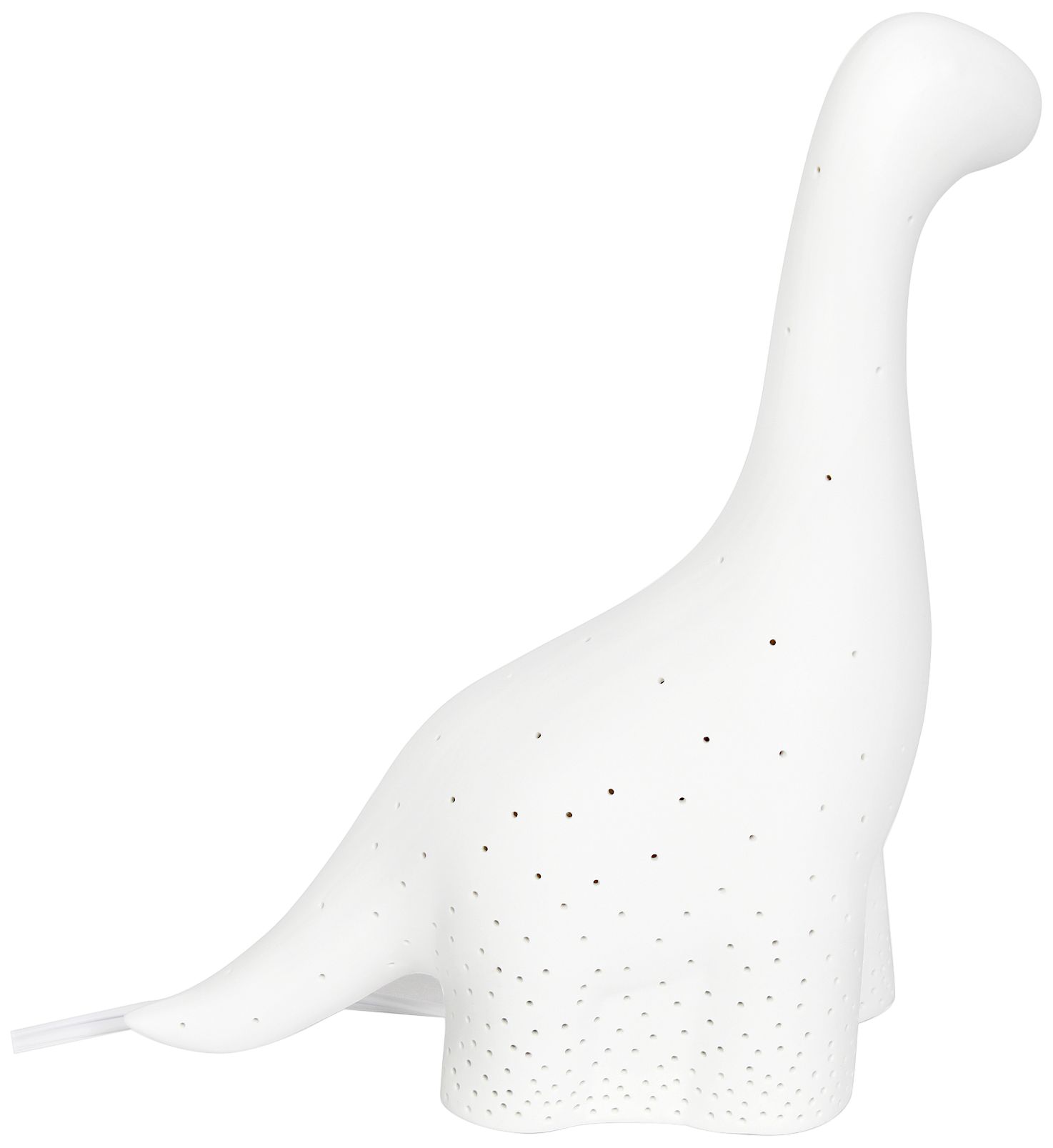 Simple Designs 11" High White Porcelain Dinosaur Accent Table Lamp