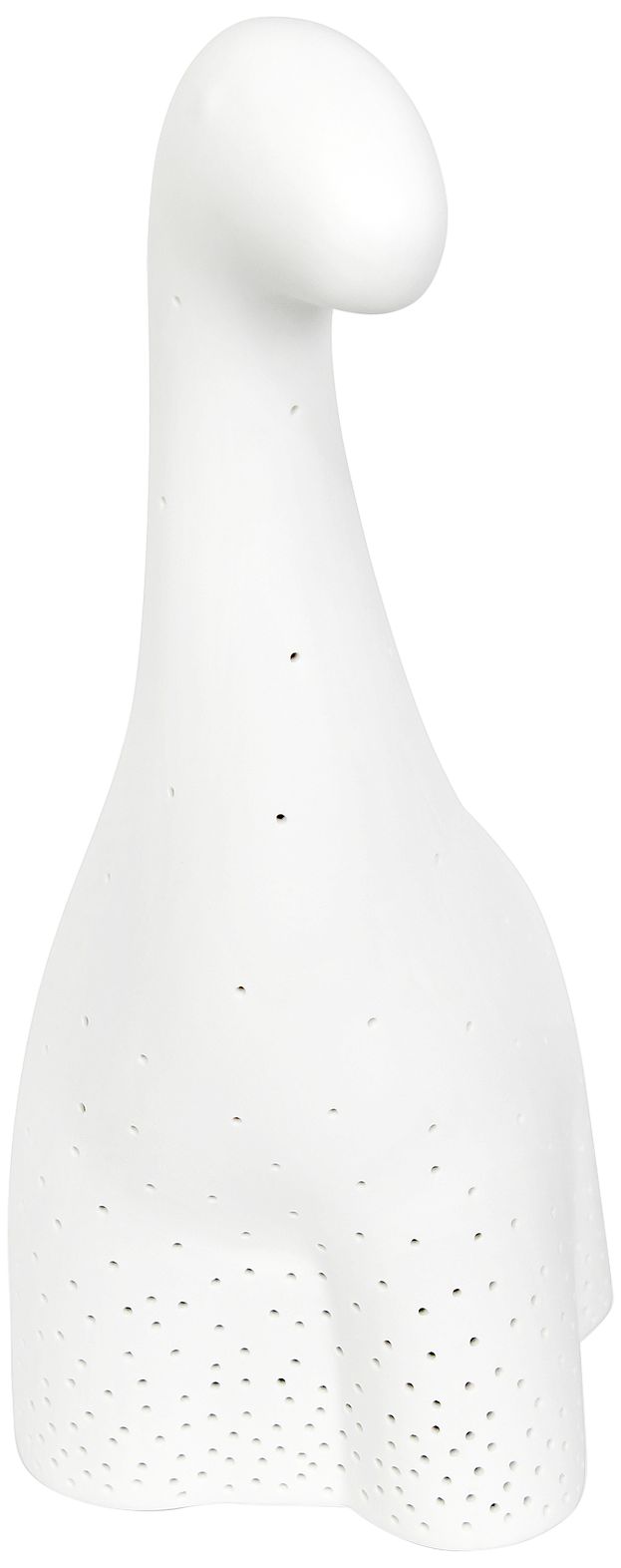 Simple Designs 11" High White Porcelain Dinosaur Accent Table Lamp