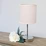 Simple Designs 11"H Blush Pink Accent Table Lamps Set of 2