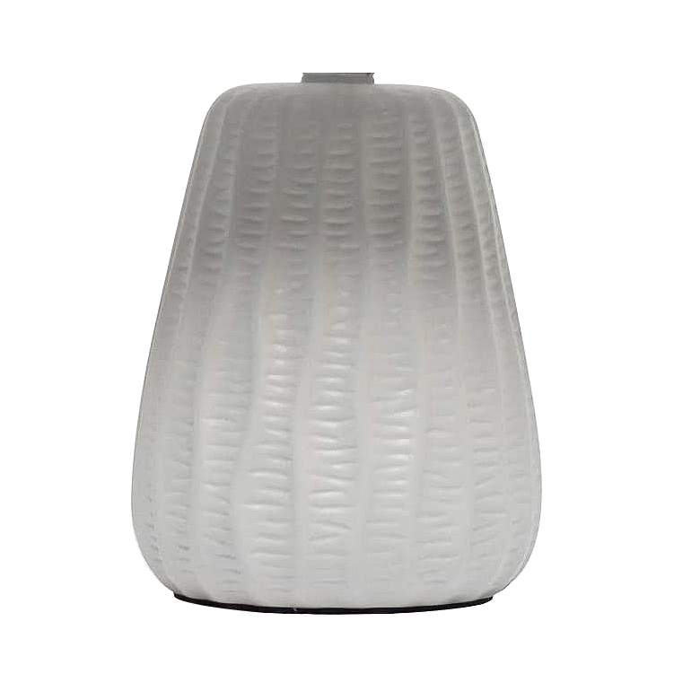 Image 4 Simple Designs 11"H Gray Pastel Ceramic Accent Table Lamp more views
