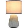 Simple Designs 11"H Gray Pastel Ceramic Accent Table Lamp