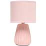Simple Designs 11"H Pink Pastel Ceramic Accent Table Lamp