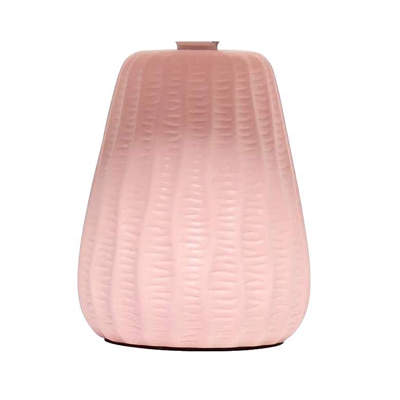 Image 4 Simple Designs 11 inchH Pink Pastel Ceramic Accent Table Lamp more views