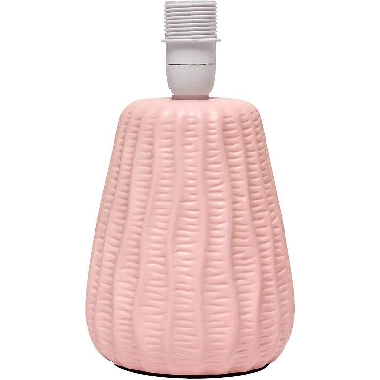 Image 6 Simple Designs 11"H Pink Pastel Ceramic Accent Table Lamp more views