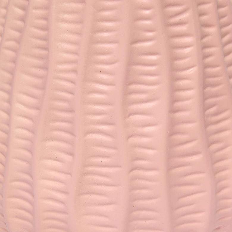 Image 7 Simple Designs 11"H Pink Pastel Ceramic Accent Table Lamp more views