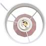 Simple Designs 12.5" Chic Glow Ceramic Table Lamp w WHT Fabric Shade, Pink