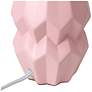 Simple Designs 12.5" Chic Glow Ceramic Table Lamp w WHT Fabric Shade, Pink