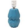 Simple Designs 12.5" Chic Glow Ceramic Table Lamp, White Fabric Shade, Teal