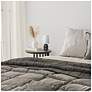 6_Simple Designs 12.5" Chic Glow Ceramic Table Lamp, WHT Fabric Shade, Black more views