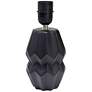 Simple Designs 12.5" Chic Glow Ceramic Table Lamp, WHT Fabric Shade, Black