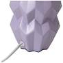 Simple Designs 12.5" Chic Glow Ceramic Table Lp, Wht Fabric Shade, Lavender