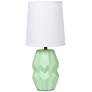 3_Simple Designs 12.5" Chic Glow Ceramic Table Lp, WHT Fbc Shade, Sage Green more views
