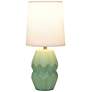 4_Simple Designs 12.5" Chic Glow Ceramic Table Lp, WHT Fbc Shade, Sage Green more views