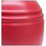 Simple Designs 12.5" Chic Glow Mini Jar Table Lamp w Fabric Shade, Red