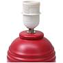 Simple Designs 12.5" Chic Glow Mini Jar Table Lamp w Fabric Shade, Red